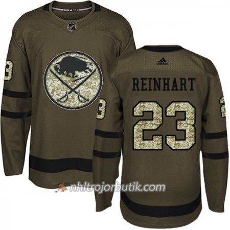 Män Ishockey Buffalo Sabres Tröja Sam Reinhart 23 Adidas 2017-2018 Camo Grön Authentic